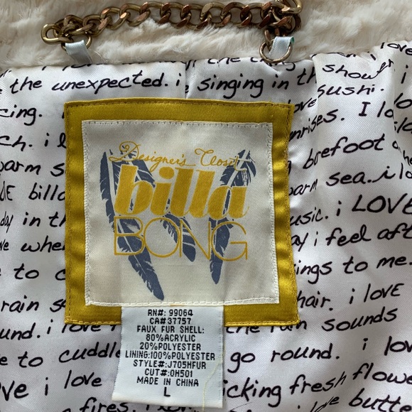 Adorable cream faux fur jacket - Picture 4 of 4